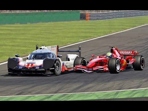 Porsche 919 EVO vs Ferrari F1 2007 - Monza