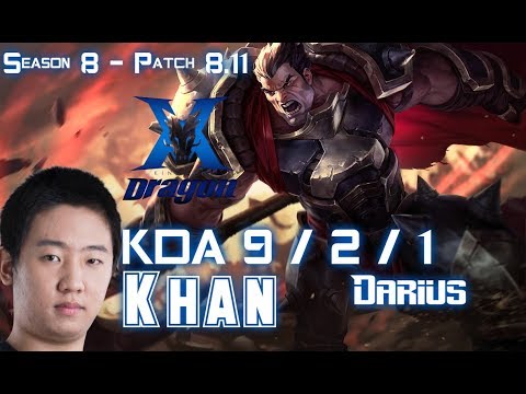 KZ Khan DARIUS vs DR. MUNDO Top - Patch 8.11 KR Ranked