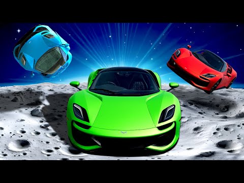 Downhill Race with MOON GRAVITY! - BeamNG Multiplayer