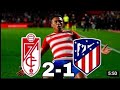 Granada Vs Atletico Madrid 2 - 1 , Highlights, all goals  La Liga 2021/22