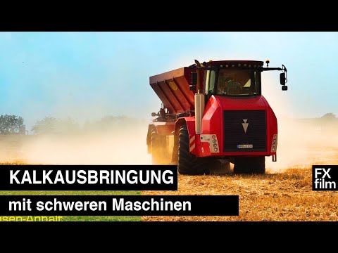 Sprengung im Kalkwerk und Kalkausbringung