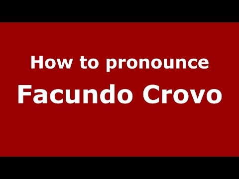 How to pronounce Facundo Crovo (Spanish/Argentina) - PronounceNames.com