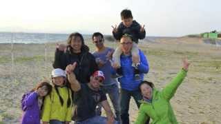 preview picture of video '11 Apr 2013 Kitesurfing Japan@KABAIKE Beach-ISE BAY'