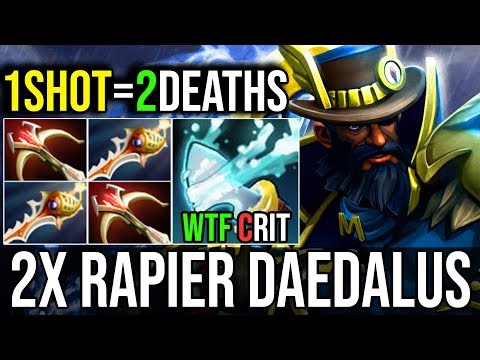 Insane WTF Crit [Kunkka] 2xRAPIER 2xDaedalus 1Shot=2Deaths By Ahjit 7.19c | Dota 2 Highlights