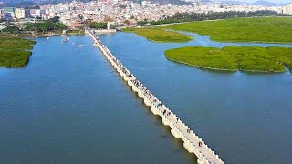 中国のとある風景 ｜四大古橋の一つである泉州洛陽橋は、千年近くの歴史があり、依然として完全である