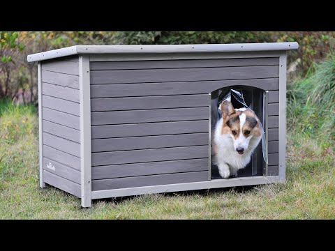 Aivituvin Insulated Wooden Large Dog House AIR43