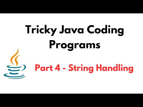 Tricky Java Coding Programs Part 4 String Handling Tricky Java Programmingcoding Questions