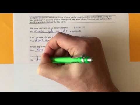 Englisch: Key Word Transformation