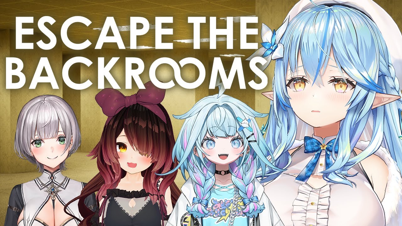 【Escape the Backrooms】4人で何やら怪しい場所に出かけるそうです…【 雪花ラミィ /ホロライブ】