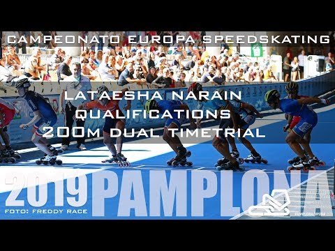 Lataesha Narain 200m Dual Timetrial Qualifications Campeonato Europa Speedskating Pamplona 2019
