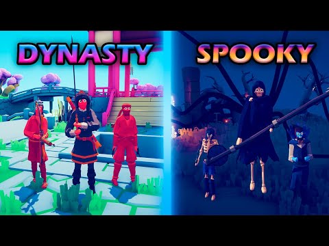 DYNASTY TEAM vs SPOOKY TEAM - Totally Accurate Battle Simulator TABS