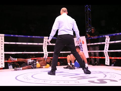 KO 4R - Doble caída William Encarnación (DOM) vs Giovanny Gutierrez (NCA) - WBA KO a las Drogas