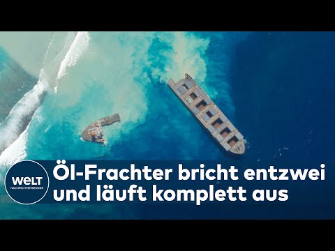 UMWELTKATASTROPHE: Ein Öl-Frachter bricht vor der japanischen Küste in zwei Teile I WELT News