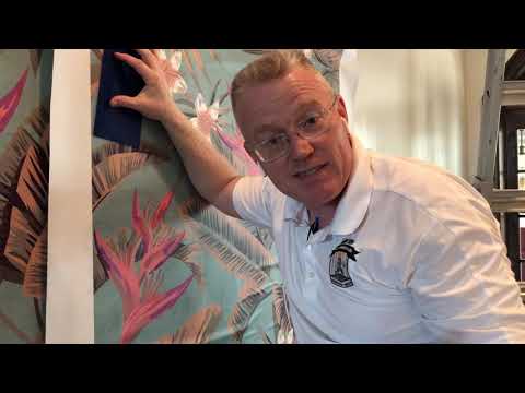 How To Match Up and Double Cut a Wallpaper Mural | How To Hang Murals In Home