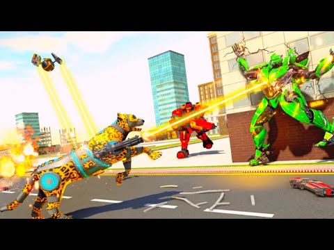 New Leopard Robot Transform City Crime Battle Robot Bike Ep-2 Android Gameplay