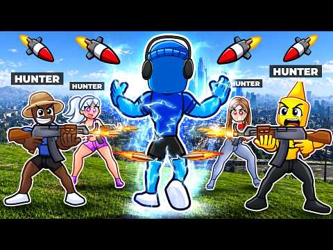 Speedrunner Vs Hunters But I Secretly Have GOD MODE In GTA 5..