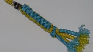 Paracord knüpfen eckig mit Perle in Deutsch