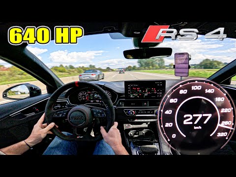 AUDI RS4 Competition BTM Turbo meets BENTLEY on the UNLIMITED AUTOBAHN!