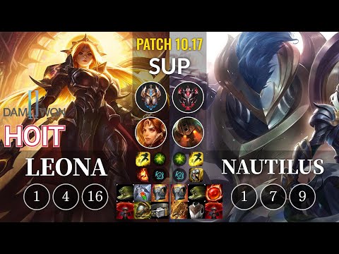 DWG Hoit Leona vs Nautilus Sup - KR Patch 10.17