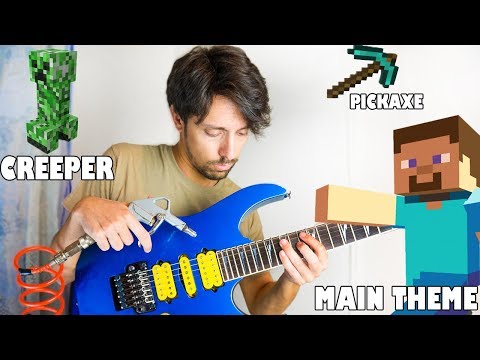 Instruments imitations on guitar: Minecraft theme and sounds