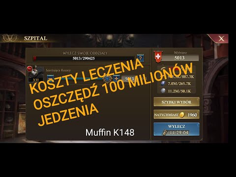 Muffin K148 - Koszty i prędkość leczenia - MEGA REDUKCJA UŻYCIA SURKI - leczenie po kvk - trik 300%