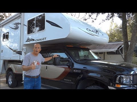 How to Load a Truck Camper onto a Pickup using a Laser!