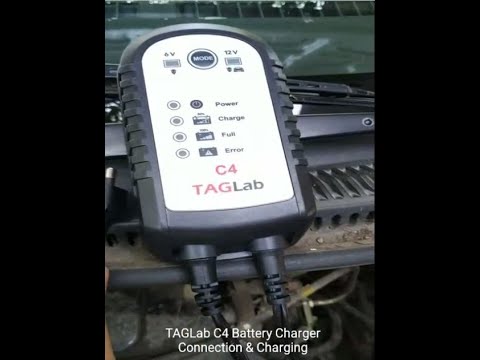 TAGLab C4 Battery Charger - 6V / 12V Smart Charger / Maintainer - Car Bike Scooter Motorcycle