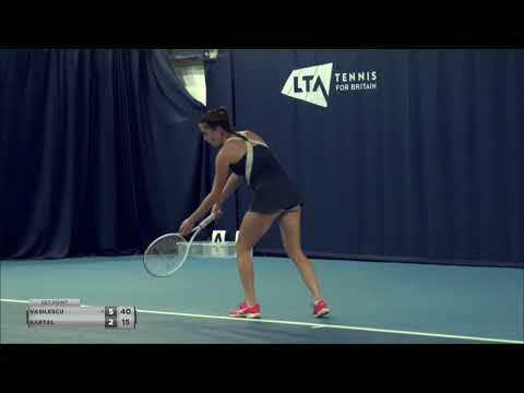 Arina Vasilescu Romanian Tennis player service motion
