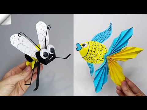 6 DIY paper crafts Moving paper TOYS Easy paper crafts