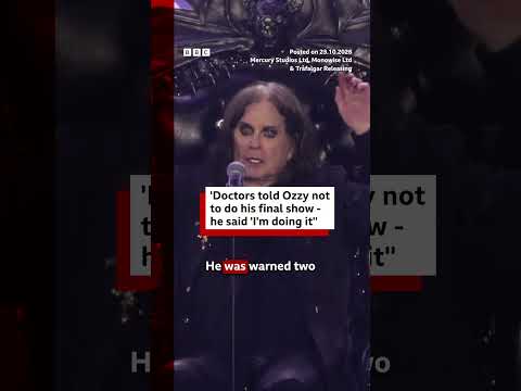Doctors told Ozzy not to do his final show, he said 'I'm doing it'. #OzzyOsbourne #BBCNews