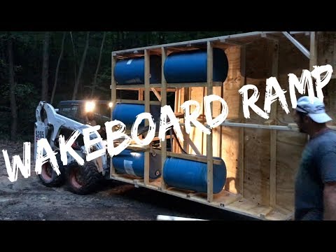 GIANT WAKEBOARD RAMP | HUGE AIR | WAKEBOARD KICKER | HOW TO BUILD A WAKEBOARD RAMP | CHALLENGE