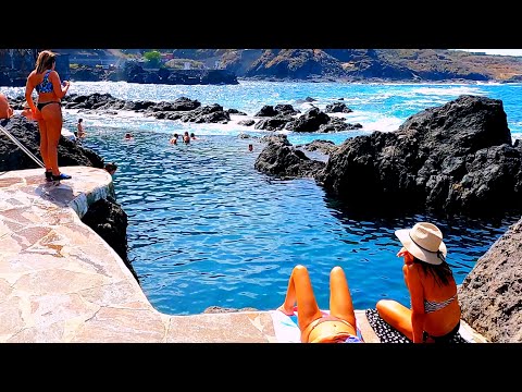 Explore the lava beach and natural baths of Tenerife in 4K!