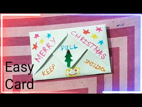 DIY Pull Tab Origami Envelope Card | DIY Christmas Card | Card Making | How to make card easily