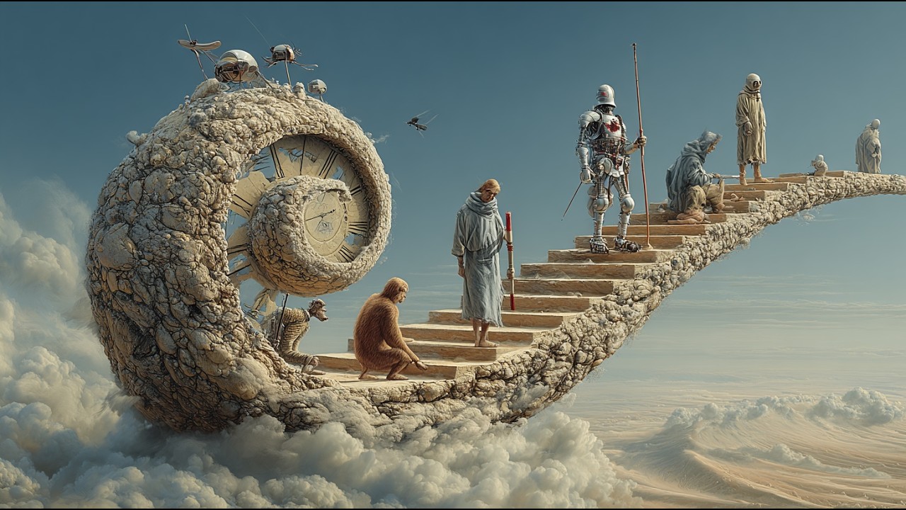 In a World Where Time and Space Are Distorted | AI Art Surrealism