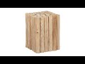 Eckiger Blumenhocker aus Holz Braun - Holzwerkstoff - 30 x 38 x 30 cm