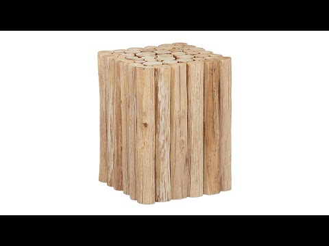 Eckiger Blumenhocker aus Holz Braun - Holzwerkstoff - 30 x 38 x 30 cm