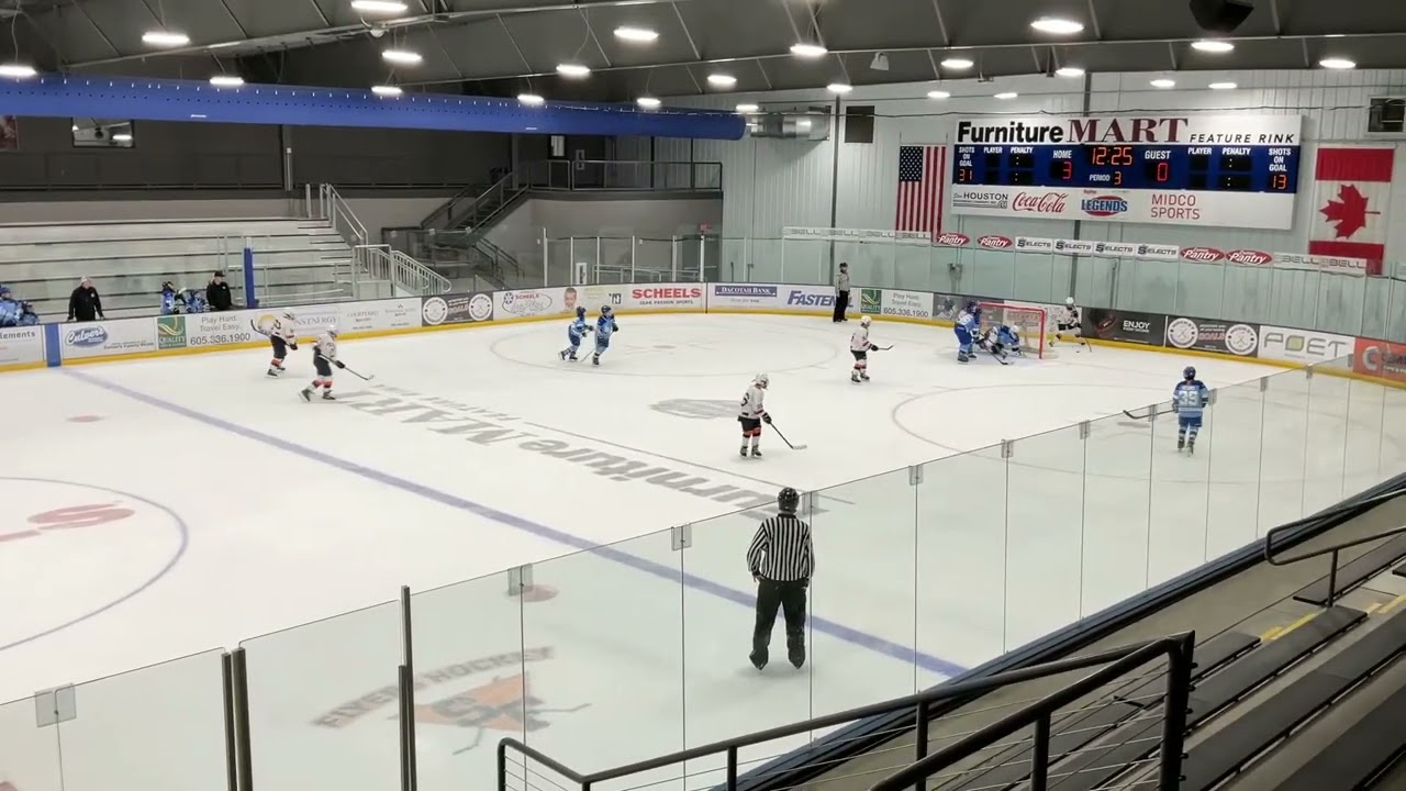 Game 23 Sioux Falls 4-0: Jensen scores assisted by Parker and John