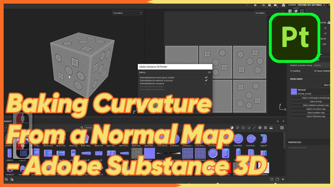 Baking Curvature From a Normal Map - Adobe Substance 3D Painter