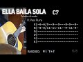 ELLA BAILA SOLA TUTORIAL GUITARRA - REQUINTO - TABS - ACORDES / COVER