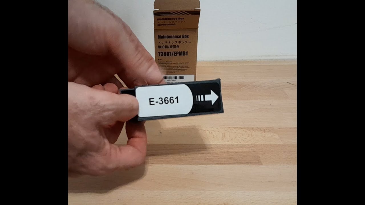 boîtier de maintenance epson t3661 - comment le changer et Qu'est-ce que c'est 
