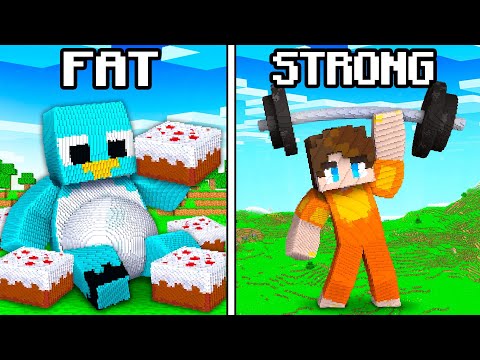 FAT MILO and STRONG CHIP Build Battle in Minecraft! - Maizen