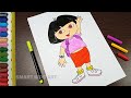 How To Draw Dora The Explorer Dora Drawing Dora Drawing Easy Draw Smart