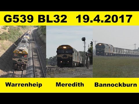 G539 BL32 Pacifc National grain train Warrenheip to Bannockburn 19.4.2017