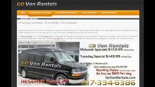 GoVanRentals.com 12 and 15 Passenger Van Rental in New York