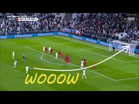 Pogba Amazing Free Kick Hits The Crossbar vs Belgium | 2021