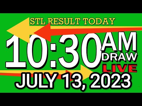 LIVE 10:30 AM STL RESULT TODAY JULY 13, 2023 LOTTO RESULT WINNING NUMBER