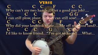 I&#39;ve Got To Know (Woody Guthrie) Banjo Cover Lesson in C with Chords/Lyrics