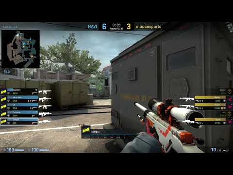CS:GO POV Demo Na'Vi S1mple (31/16) vs Mousesports (de_overpass)