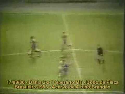Gol de placa de Bobô  Bahia 2x1 Operário MT 17 9 1986