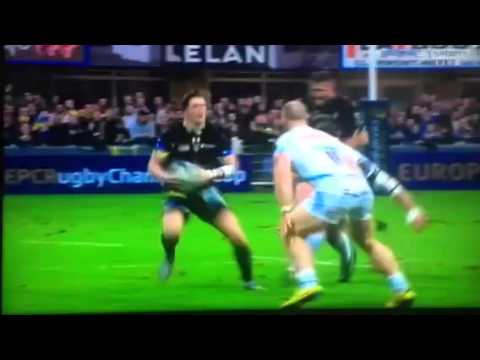 David Strettle try against Exeter Chiefs